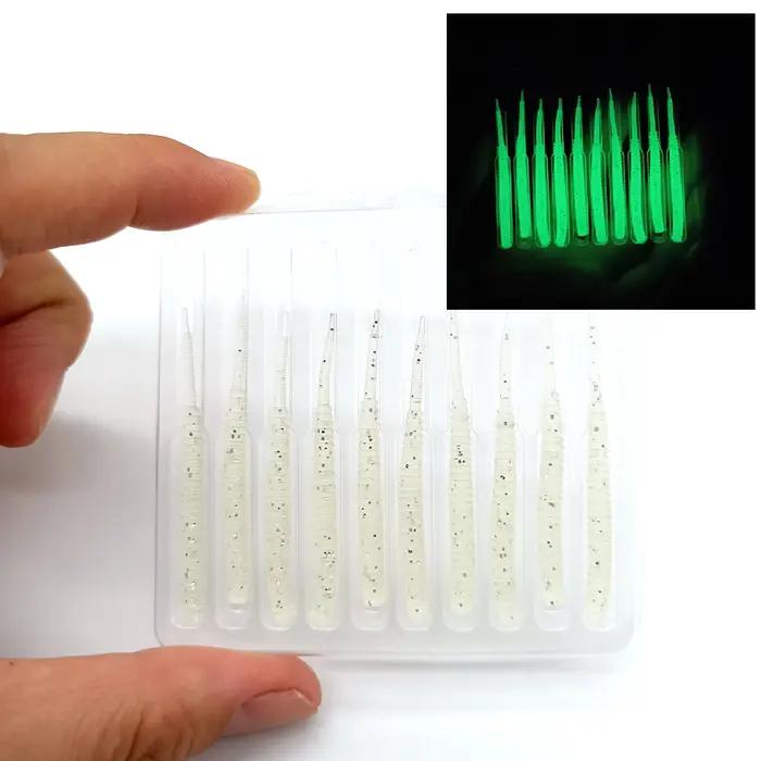 DUODUOYU 10 pièces/lot petit leurre de pêche souple 0.4g/40mm Wobbler aiguille artificielle queue Si