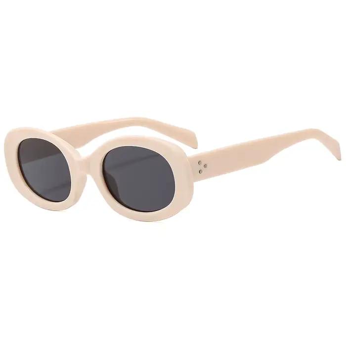 Lunettes ovales Y2K UV400 chasse randonnée - Monture petite fashion femme street photo