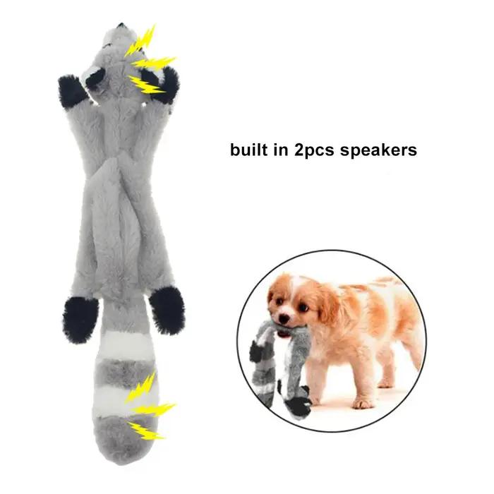 Jouets à mâcher en peluche pour chien, maigre, sans farce, mignon, en forme d'animal simulé, jouet à mâcher pour chien, jouet Durable pour chiot avec couineurs