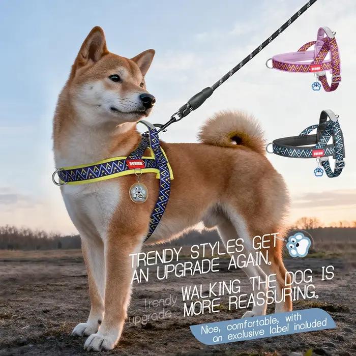 Harnais de chien de style selle pour la promenade