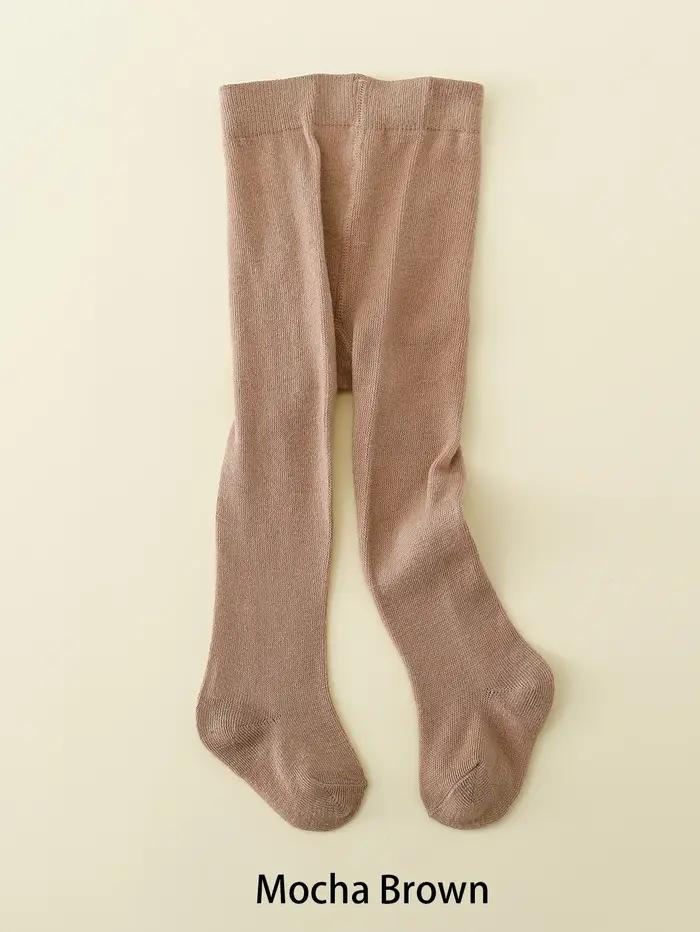 Nouveau bébé filles collants nouveau-né taille élastique couleur unie bas Slim Fit chaussettes