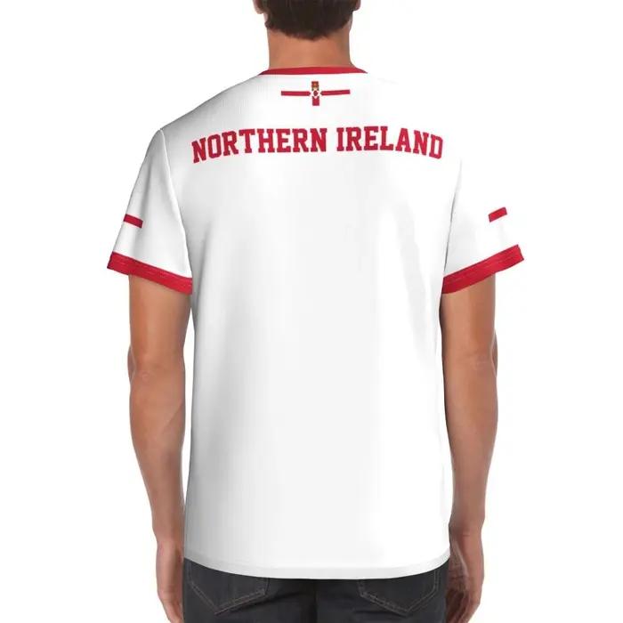 Irlande du nord Drapeau 3D Imprimé T Shirt D'été Nouveaux Sports Football Maillots Pour Hommes À La Mode