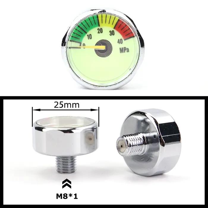 Manomètre de manomètre de mini manomètre d'air | Filetage 1/8BSP(G1/8) 1/8NPT M10 M8 | 30PSI 300PSI 5000PSI 6000PSI