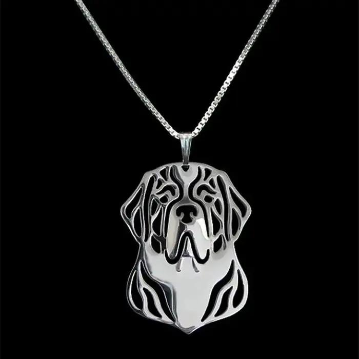 Bijoux pour chiens pour femmes, collier en métal de saint Bernard pour filles