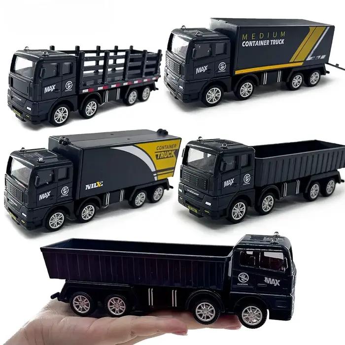 Simulation transporteur conteneur camion véhicule de fret enfants enfants retirer modèle de voiture