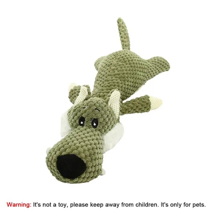 Jouet pour chien de grande taille, résistant aux morsures, jouet en peluche sonore, Lion, loup, élép