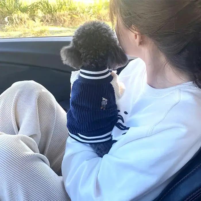Veste de baseball brodée mignonne pour animaux de compagnie vêtements pour chiens chats de petite et moyenne taille