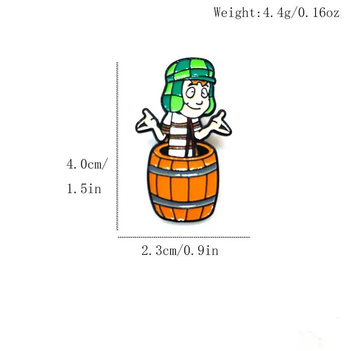 Broche de dessin animé mexicain, 1 pièce, mignon el chavo del ocho, épingles pour fille et garçon, B