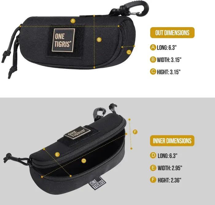 Étui à lunettes tactique ONETIGRIS avec système MOLLE pour chasseurs et amateurs de plein air résistant aux conditions météorologiques extremas
