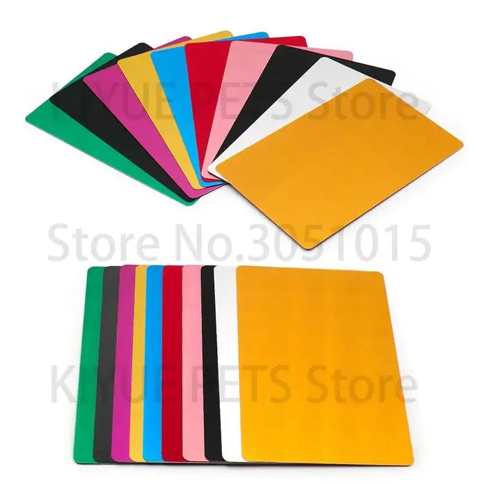 Cartes de visite en aluminium personnalisées pour le client, gravure Laser, étiquette d'identificati