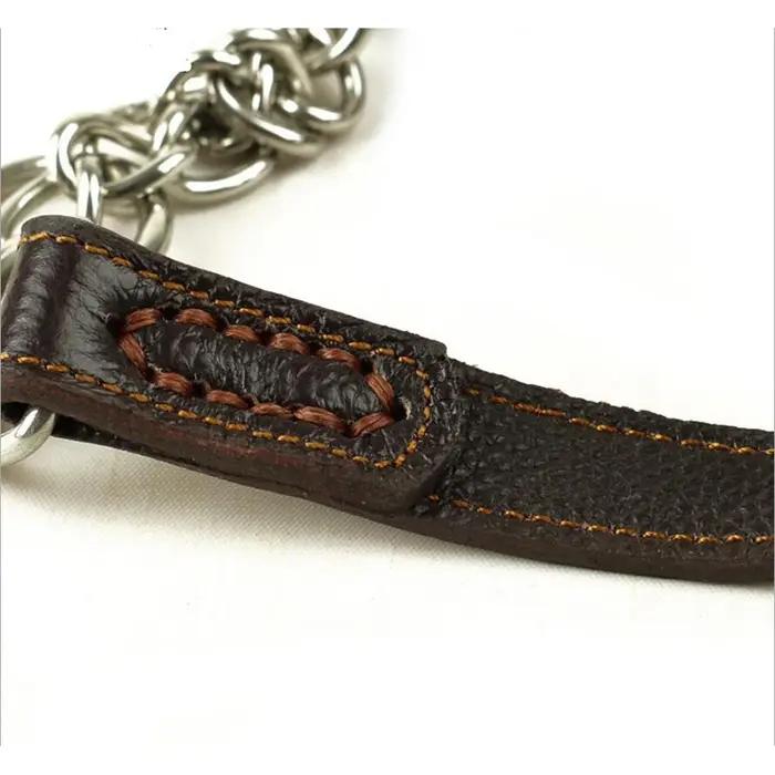 Collier en cuir véritable pour chien de compagnie