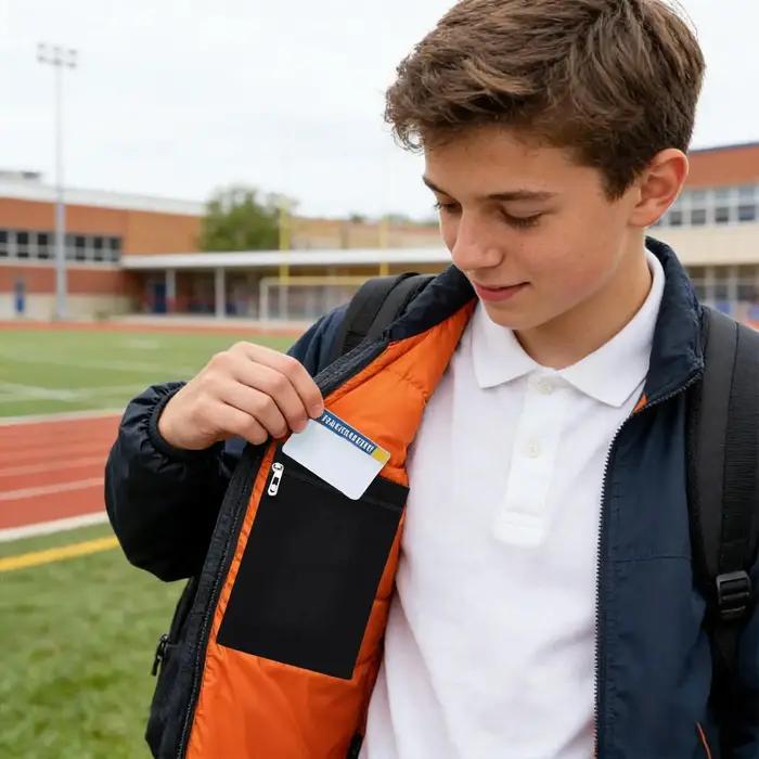 Pochette de sécurité antivol à coudre sur les vêtements