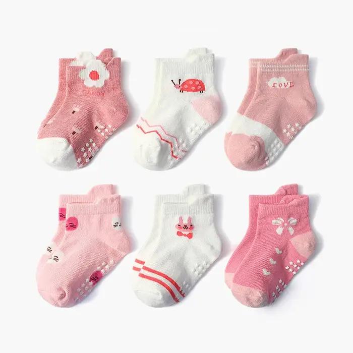 6 paires de chaussettes antidérapantes pour filles