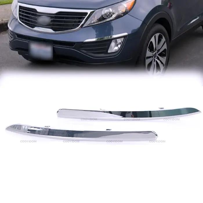 Garniture chromée pour Kia Sportage R 2011 2012 2013 2014 2015, accessoires de pare-chocs avant, pha
