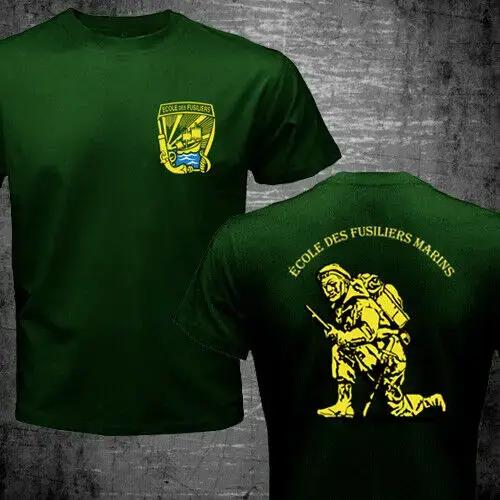 Corps des Marines français Ecole Des fusiliers Marins Lorient militaire T-shirt à manches courtes décontracté 100% coton hommes t-shirts