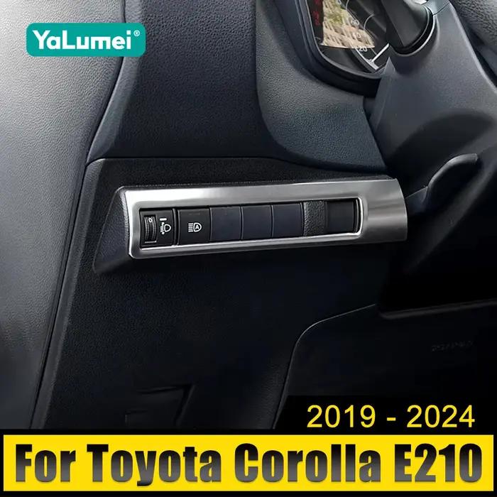 Joli de lampe frontale de voiture en acier inoxydable, bouton de réglage de la lumière du sauna, pan