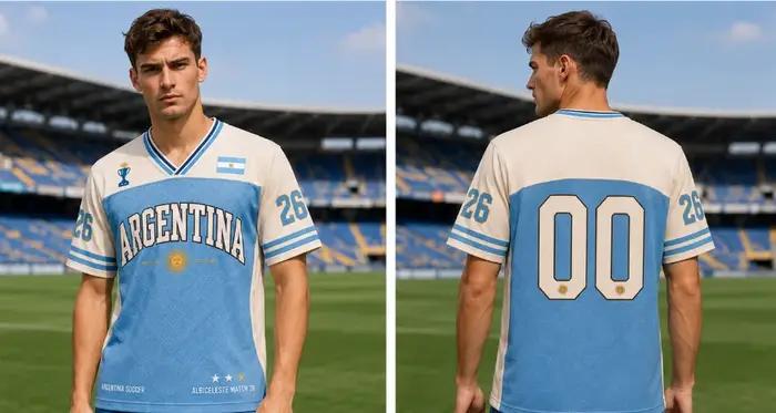 T-shirt de supporteur de l'équipe nationale d'Argentine