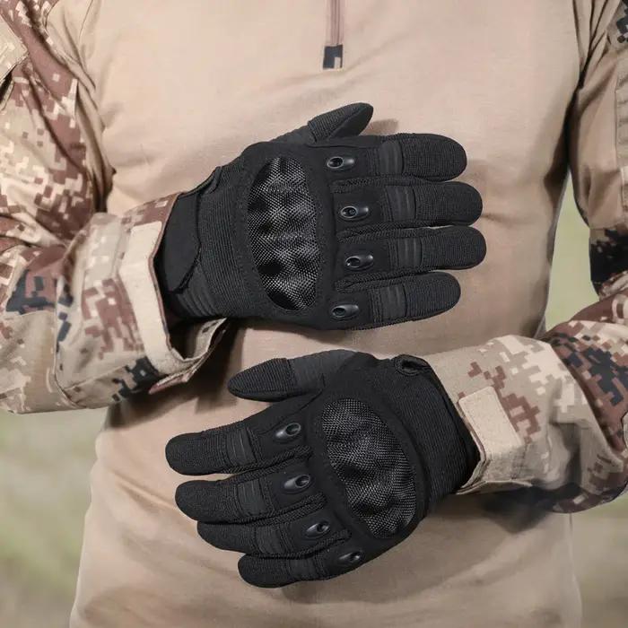 Gants tactiques écran tactile pour chasse et vélo - Coque dure anti-dérapante sports outdoor