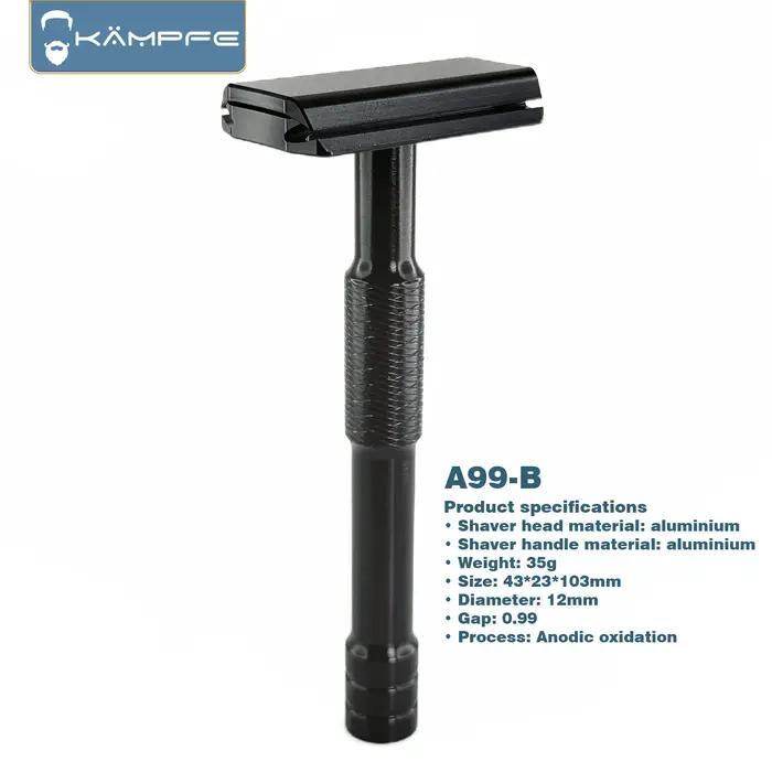 KAMPFE A99 Attack 30 ° Rasoir de sécurité double face en alliage d'aluminium gravé CNC à angle de précision