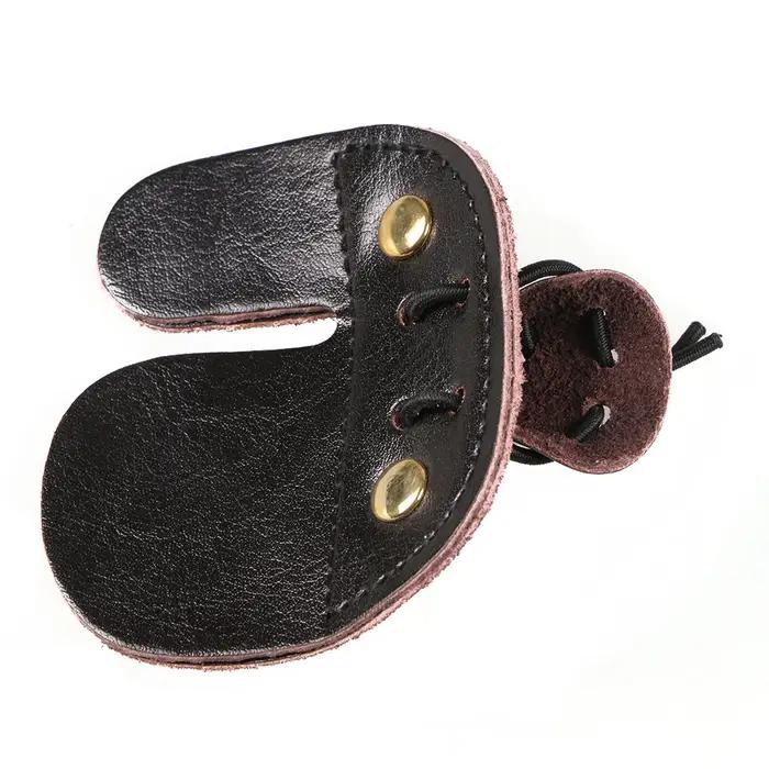 Double pont tir à l'arc doigt garde Protection protecteur Pad gant onglet en cuir tirer arc flèche chasse tir pratique jeu nouveau