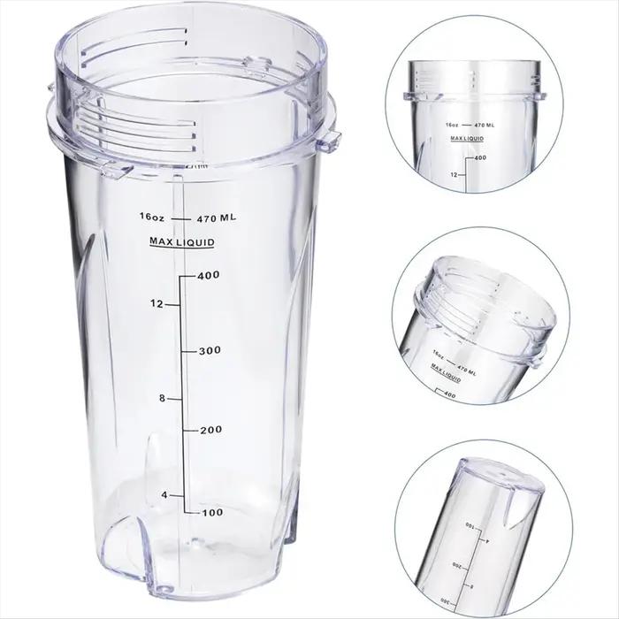 Mixeur Personnel Compact de 16Oz, Accessoire de Remplacement Standard pour Ninja QB3001SS, avec Vide