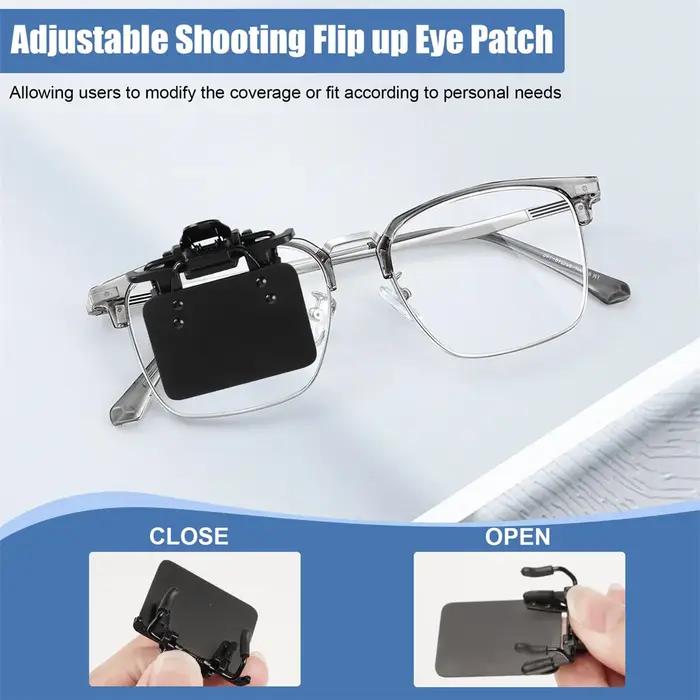 2 pièces lunettes de tir blindages patchs pour les yeux de tir Standard 180 ° Boucliers en verre réglables Occluder