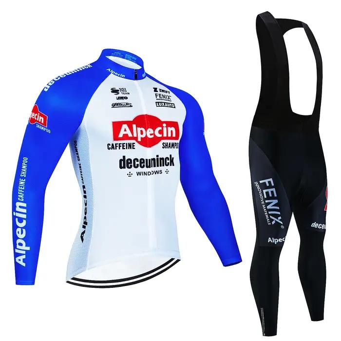 Alpecin nouvelle équipe respirant à manches longues hommes Maillot de cyclisme ensemble vtt vélo vêtements automne