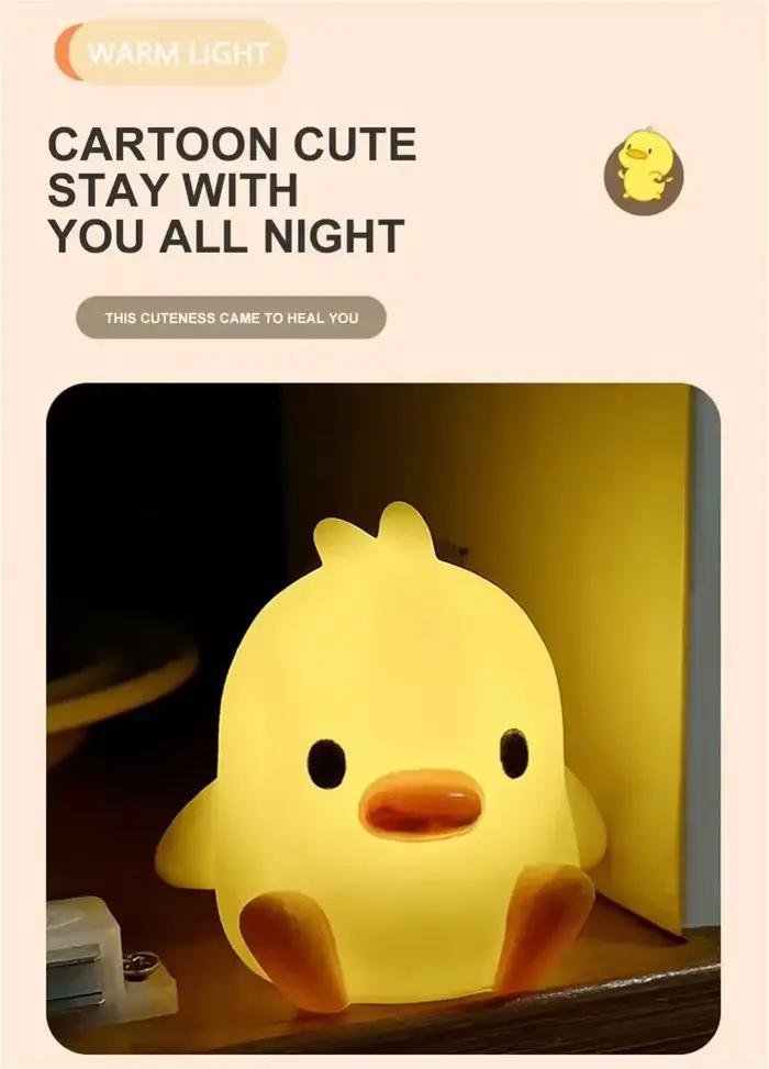 Canard veilleuse chambre décoration mignon dessin animé Animal veilleuse cadeaux de noël pour chambre d'enfants chevet lampe de couchage