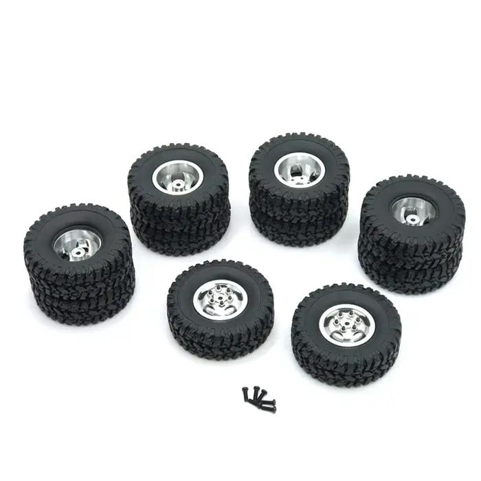 Pneus de roue, roues de rallye pour MN MN78 MN82 1/12 LC79 MN D90 D91 D96 99S WPL 1/16 C14 C24, moyeu de roue