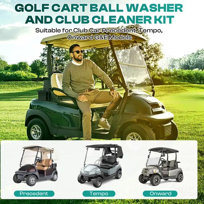 Accessoires pour voiturettes de golf : Laveur et support pour clubs et balles pour Club Car Precedent/Tempo/Onward