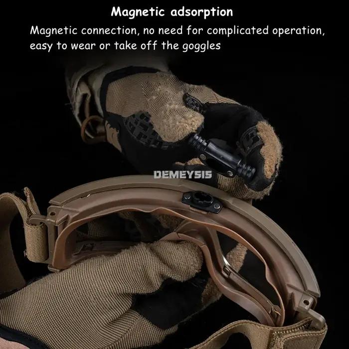 Kit anti-buée ventilé réglable pour lunettes tactiques chasse - Défogeur vitesse vent ajustable tir