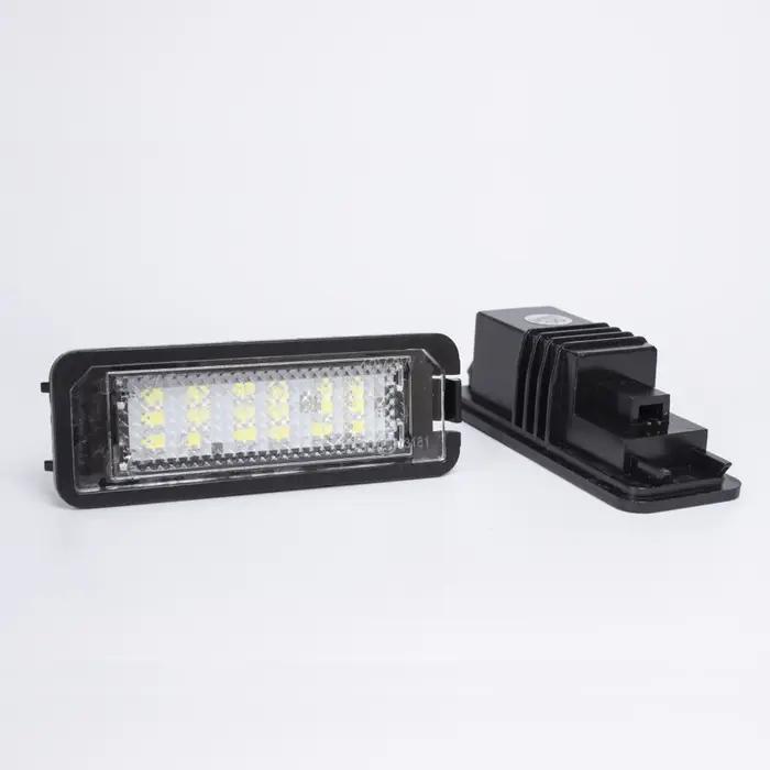Pour vw Passat B6 CC Eos Golf 4 5 6 7 MK7 Polo superbe Seat Leon Altea 2 pièces LED numéro plaque d'immatriculation lumières assemblée avec Canbus