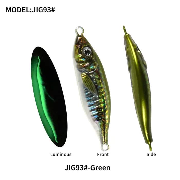 OBSESSION J93 60g 80g pêche en mer gabarit lent cuillère de gabarits en métal impression 3D Laser appâts artificiels