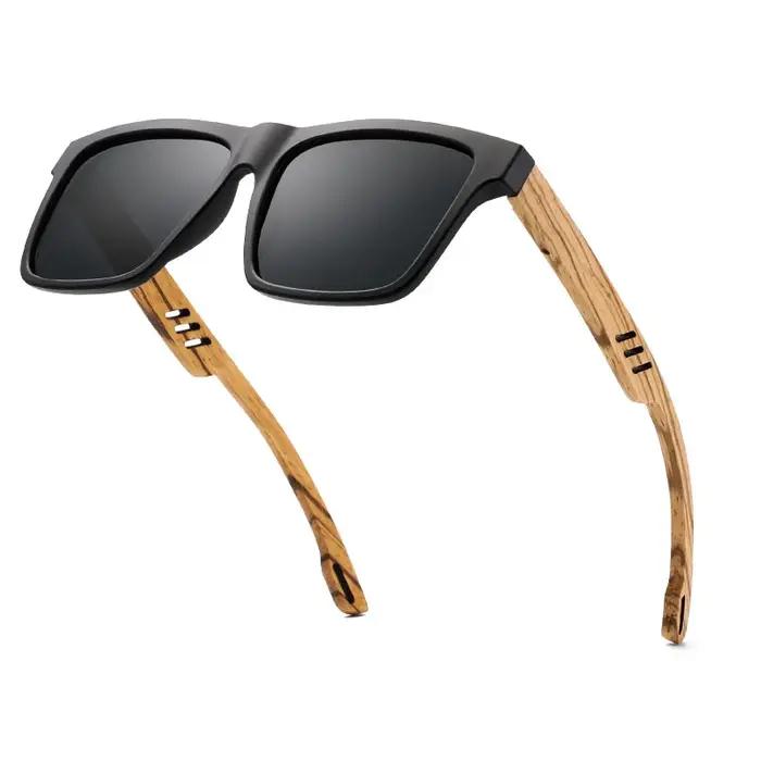 HU WOOD nouvelles lunettes de soleil carrées de haute qualité pour hommes polarisées UV400 mode