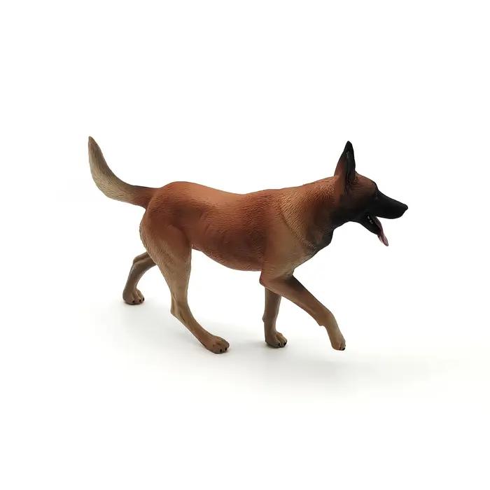 Modèle de chien Malinois belge réaliste, Statue en plastique réaliste avec Texture de fourrure détai