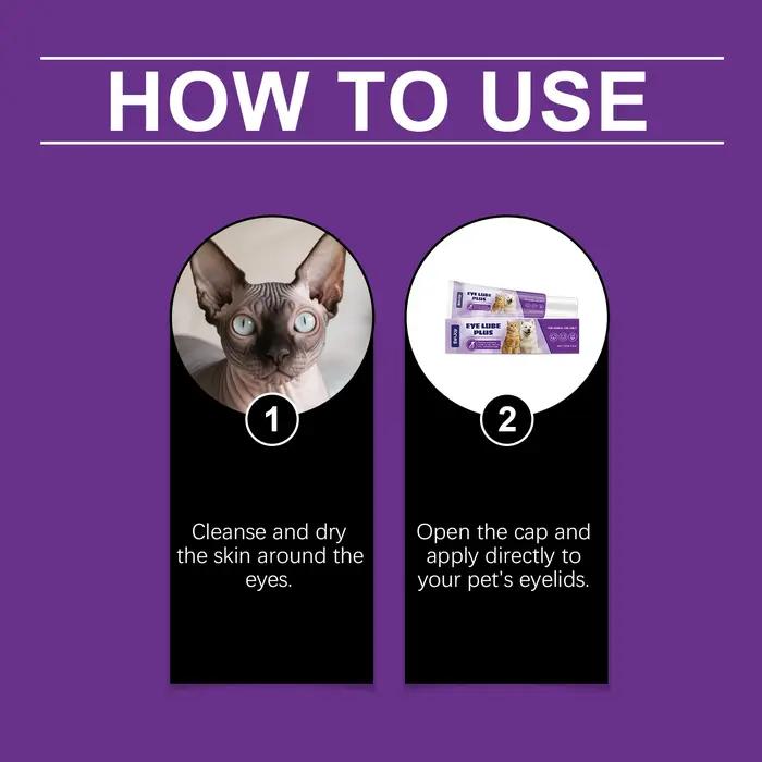 Crème nettoyante pour les yeux des animaux de compagnie