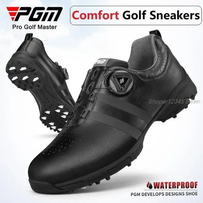 Pgm chaussures de Golf d'entraînement chaussures de Golf imperméables pour hommes lacets rotatifs po