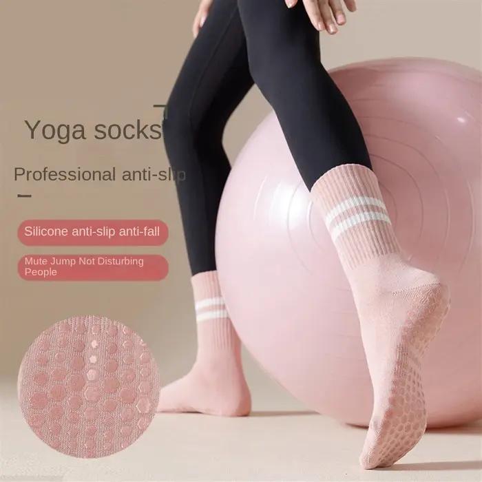 Chaussettes yoga chasse antidérapantes - Socks Pilates intérieur pour entraînement discret
