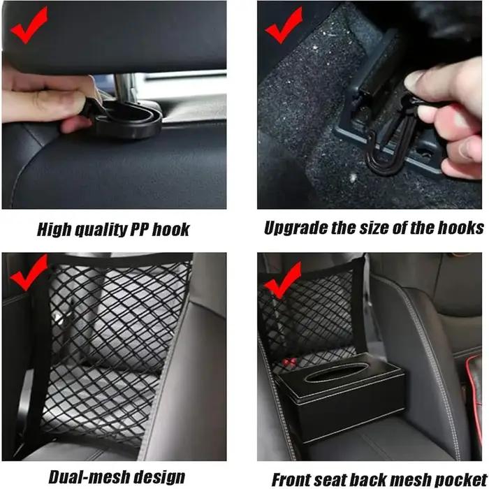 Barrière de sécurité pour voiture avec enclos pour animaux et sac de rangement