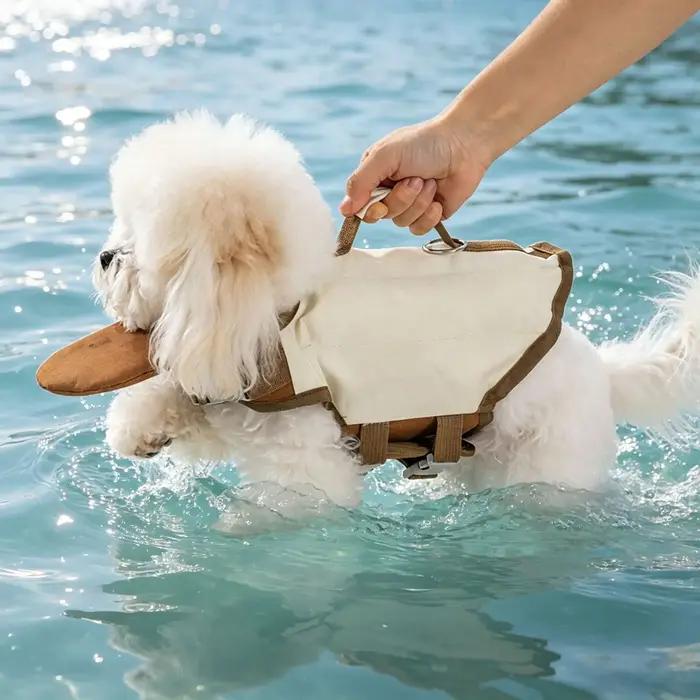 Gilet de sauvetage pour chien avec poignée de sauvetage