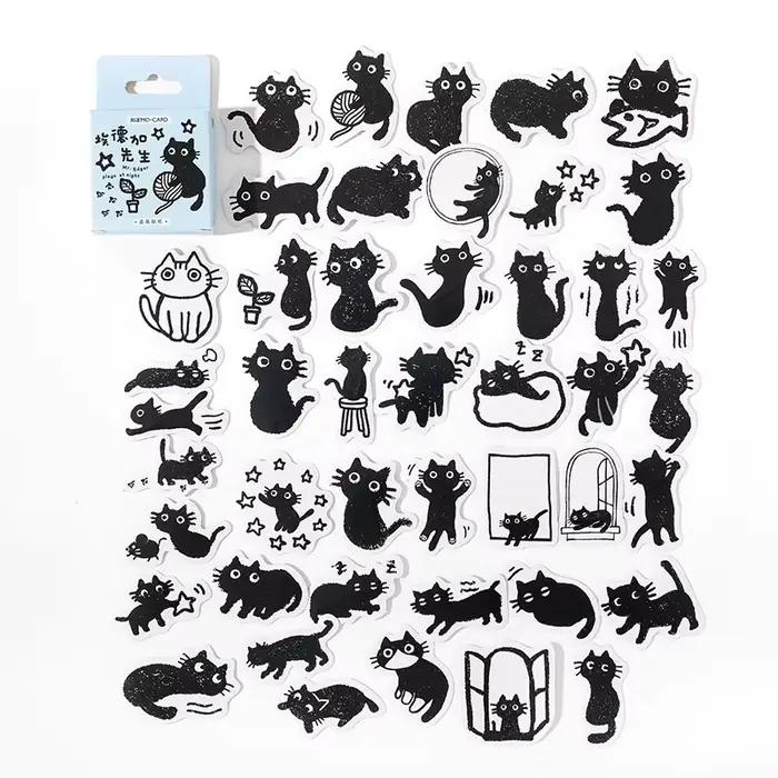 Set de Stickers Kawaii Chats Chiens pour Journal Scrapbooking Occasions Spéciales Enfant Adulte Créatif