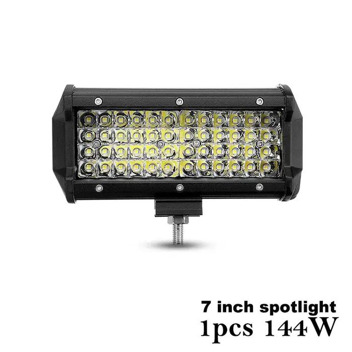 Nlpearl 4 "7" 72W 144W LED antibrouillard pour voiture SUV camion 4x4 ATV projecteur faisceau d'inondation LED barre