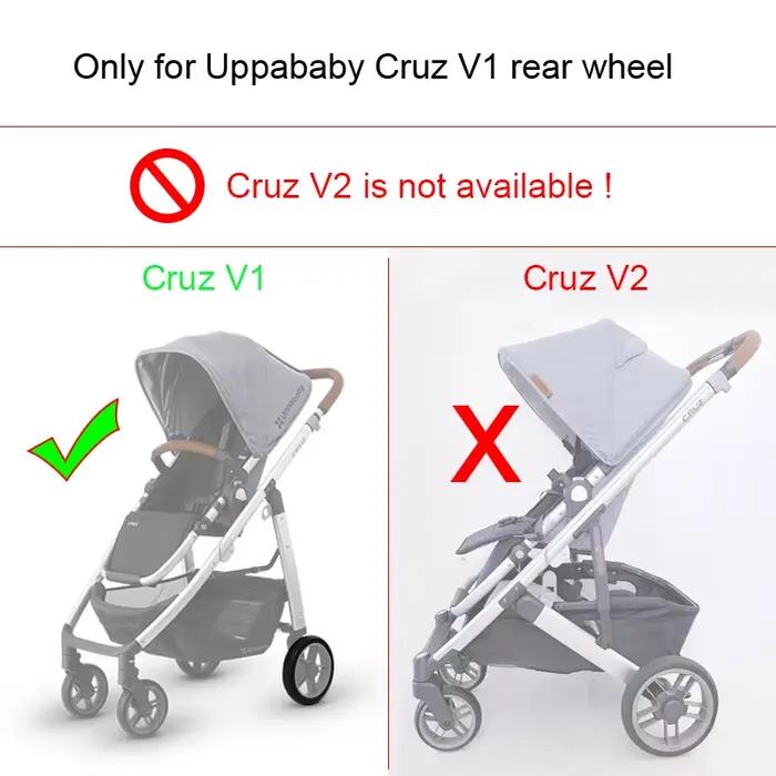 Pneu de roue de poussette pour Uppababy Cruz V1, pneu de roue arrière en PU sans chambre à air, enti