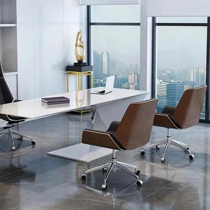 Chaise d'apprentissage en cuir pour étudiants, Design de luxe, moderne et Simple, pour patron, burea