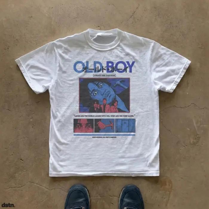 T-shirt du film Oldboy, affiche de film vintage 2003, esthétique manga, streetwear, vêtement graphiq
