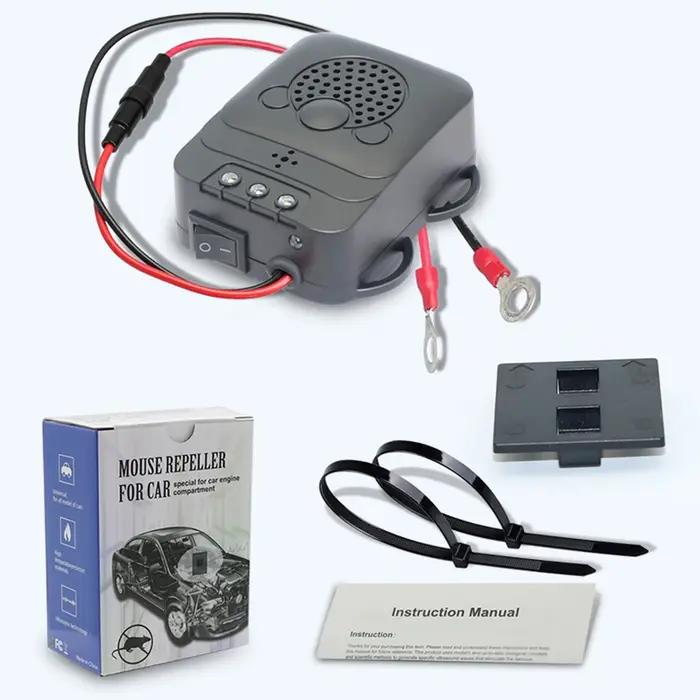Répulsif de souris à ultrasons pour voiture non toxique démarrage-arrêt intelligent pour protéger le moteur des rats occasions spéciales de conduite