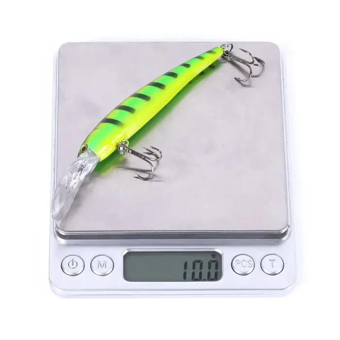 Leurre méné rigide avec bandes, appât artificiel Wobbler idéal pour la pêche à la traîne, 12cm, 10g,
