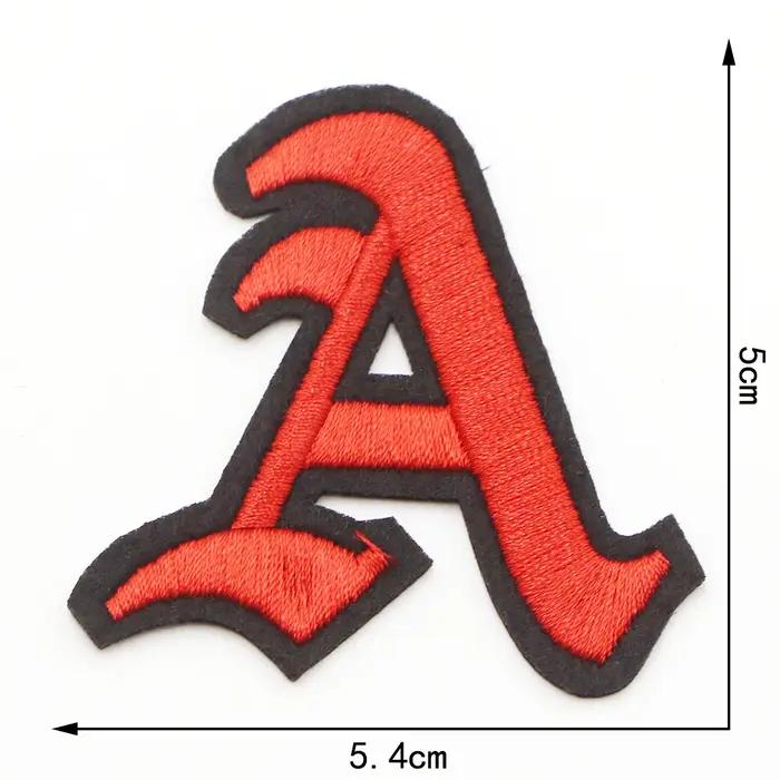 Lettres gothiques pour vêtements, fer sur A-Z lettres anglaises anciennes 0-9 fer sur chiffres pour