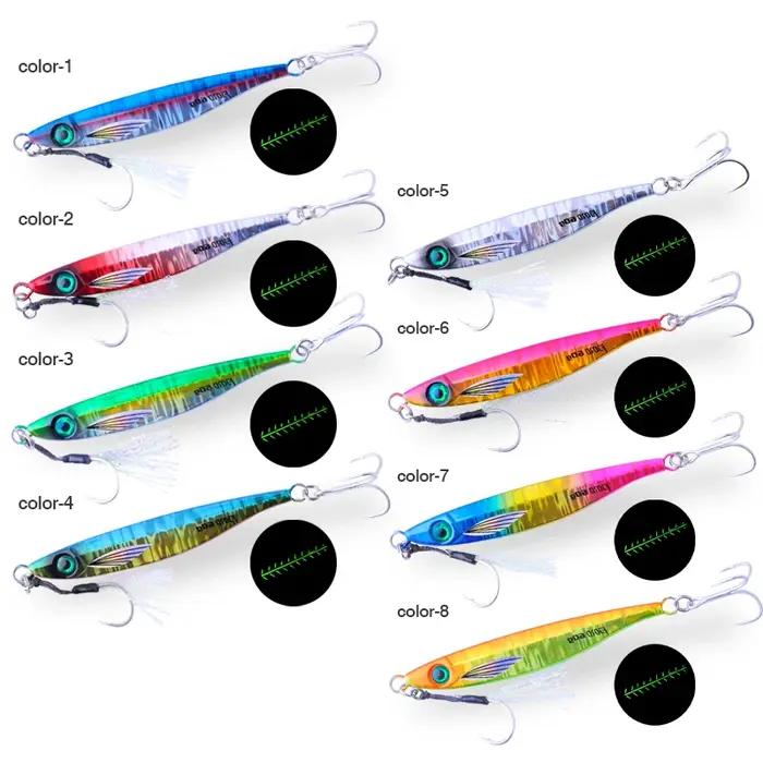 FJORD 40g 60g 80g Jig métallique avec revêtement UV