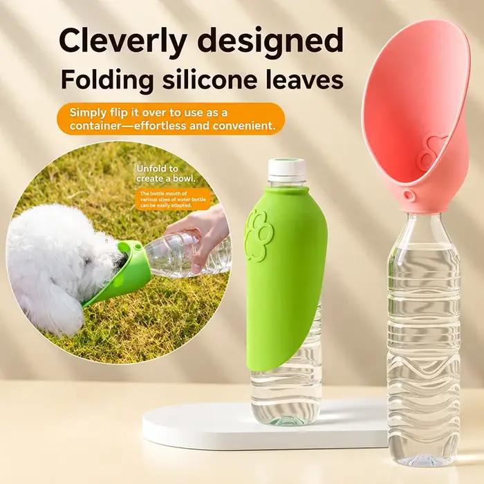 Distributeur d'eau pliable portable pour chien, gobelet pour animaux de compagnie pour les promenades en extérieur, bol d'eau pratique pour chien en voyage